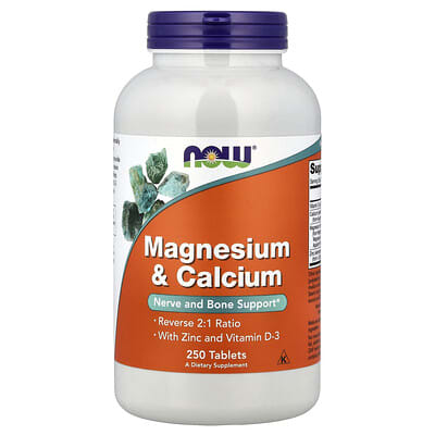 NOW Foods, Calcium Magnesium with Zinc and Vitamin D3, 250 Tablets