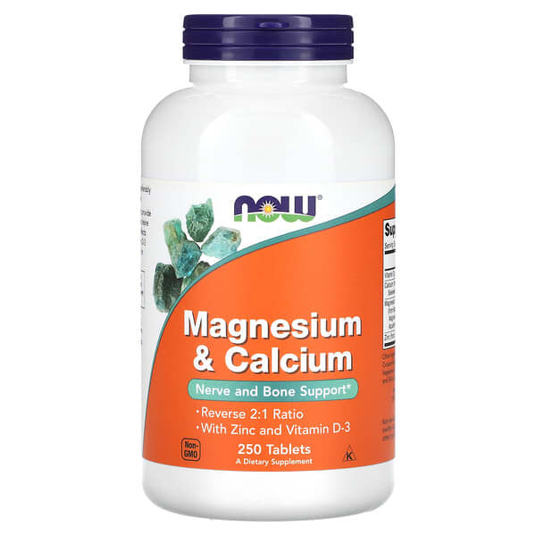 NOW Foods, Magnesium & Calcium, 250 Tablets