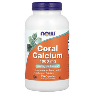 NOW Foods, Coral Cálcio, 1.000 mg, 250 Cápsulas Vegetais