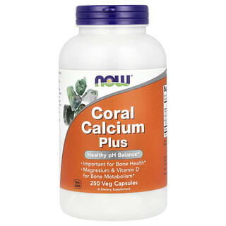 ناو فودز‏, Coral Calcium Plus، 250 كبسولة نباتية