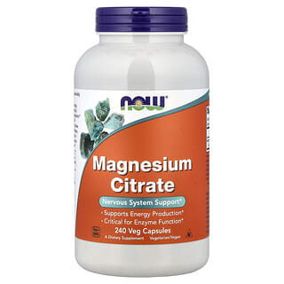 NOW Foods, Citrate de magnésium, 240 capsules végétales (133 mg pièce)