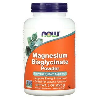 NOW Foods, Magnesium Bisglycinate Powder, Magnesiumbisglycinat-Pulver, 227 g (8 oz.)