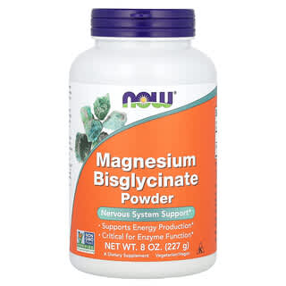 NOW Foods, Poudre de bisglycinate de magnésium, 227 g
