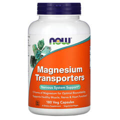 NOW Foods, Magnesium Transporters, 180 Veg Capsules