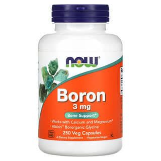 NOW Foods, Boron, 3 mg, 250 Veg Capsules