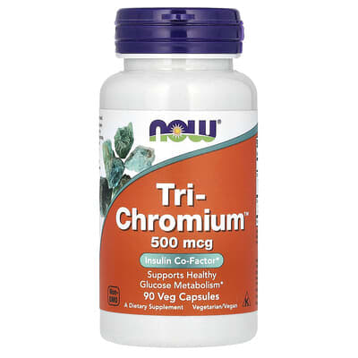 NOW Foods, Tri-Chromium, 500 mcg, 90 vegetable capsules