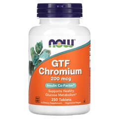 NOW Foods, GTF Chromium, 200 mcg, 250 Tablets