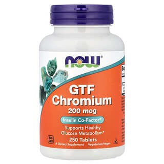 NOW Foods, Cromo GTF, 200 mcg, 250 comprimidos