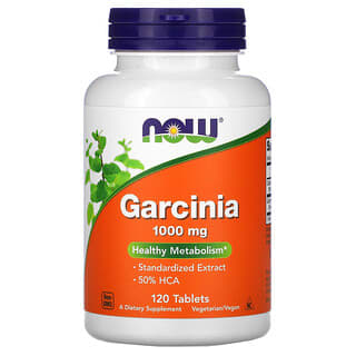 NOW Foods, Garcinia, 1000 mg, 120 comprimidos