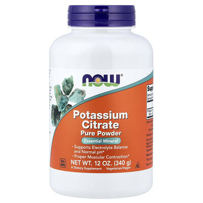 NOW Foods, Potassium Citrate, Whole Powder, 12 oz (340 g)