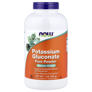 NOW Foods, Potasyum Glukonat Saf Toz, 1 lb (454 g)