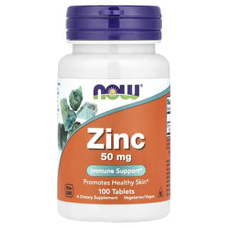 NOW Foods, Zinc, 50 mg, 100 Tablet