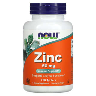 NOW Foods, Zinco, 50 mg, 250 compresse