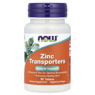 NOW Foods, Zinc Transporters, 90 Tablets (22 mg per Tablet)