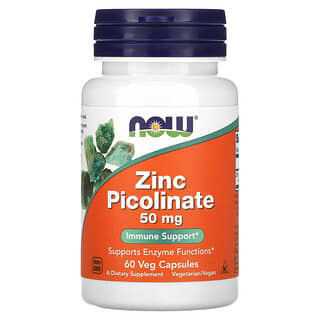 NOW Foods, Zinc Picolinate, 50 mg, 60 Veg Capsules