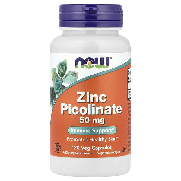 NOW Foods, Zinc Pikolinat, 50 mg, 120 Kapsul Nabati