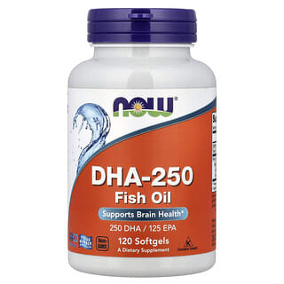 NOW Foods, DHA-250, Fish Oil, 120 Softgels