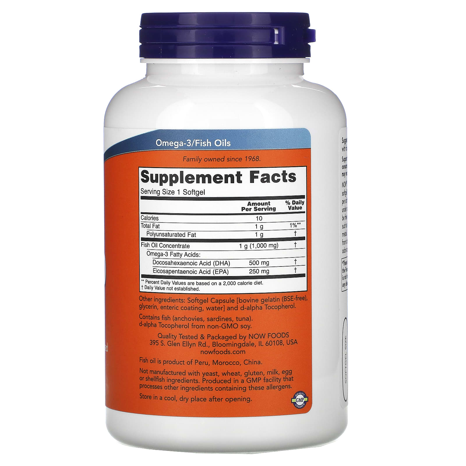 NOW Foods, DHA-500, Double Strength, 180 Softgels