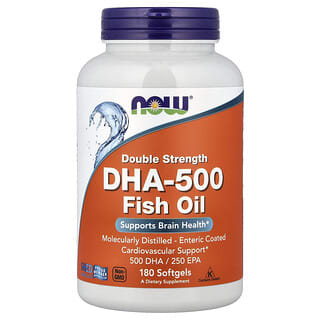 NOW Foods, DHA-500, Huile de poisson, 180 capsules à enveloppe molle