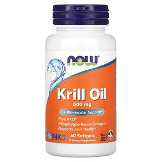 NOW Foods, Huile de krill NKO, 500 mg, 60 capsules à enveloppe molle