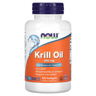 NOW Foods, Óleo de Krill Neptune, 500 mg, 120 Cápsulas Softgel