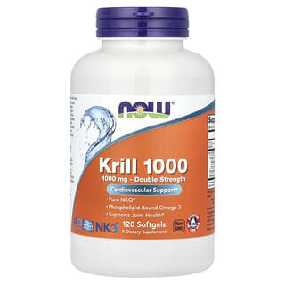 NOW Foods, Kril 1000, 120 cápsulas blandas