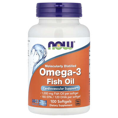 NOW Foods, Omega-3 Fish Oil, 100 Capsules NOW Foods, Omega-3 Fish Oil, 100 Capsules