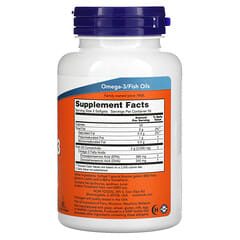 NOW Foods, жирные кислоты омега-3, 180 ЭПК / 120 ДГК, 100 капсул