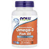 NOW Foods, Aceite de pescado con omega-3, 1000 mg, 180 EPA/120 DHA, 100 cápsulas blandas