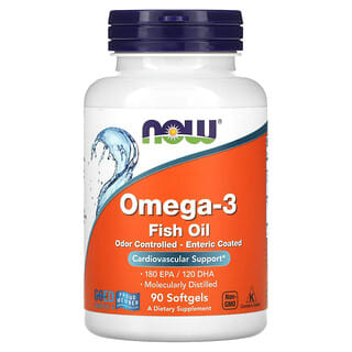 NOW Foods, Aceite de pescado con omega-3`` 90 cápsulas blandas