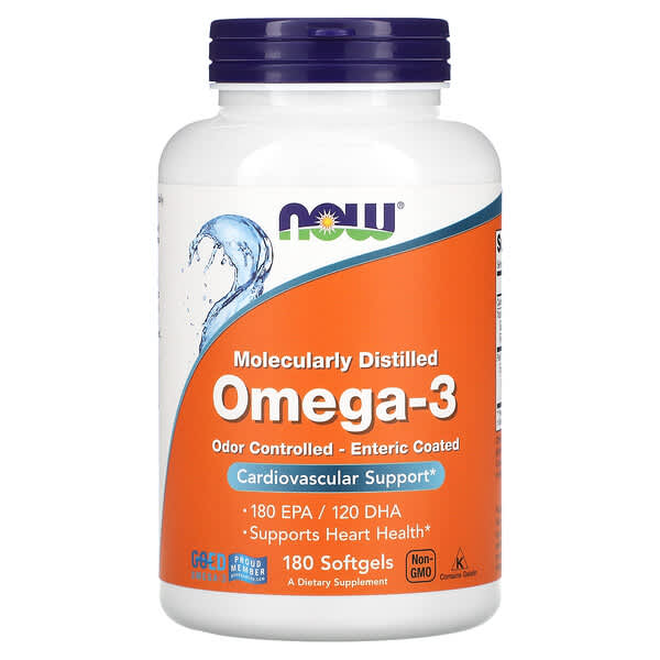 NOW Foods, Omega-3, 180 EPA / 120 DHA, 180 Softgels