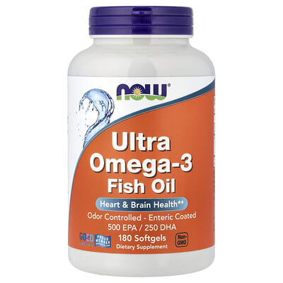 NOW Foods, Ultra Omega-3 Fish Oil, 180 Softgels NOW Foods, Ultra Omega-3 Fish Oil, 180 Softgels