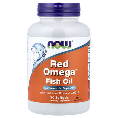 NOW Foods, Red Omega™ Fish Oil with Red Yeast Rice and CoQ10, 90 Softgels