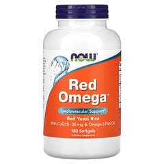 NOW Foods, Red Omega, Red Yeast Rice with CoQ10, 30 mg, 180 Softgels