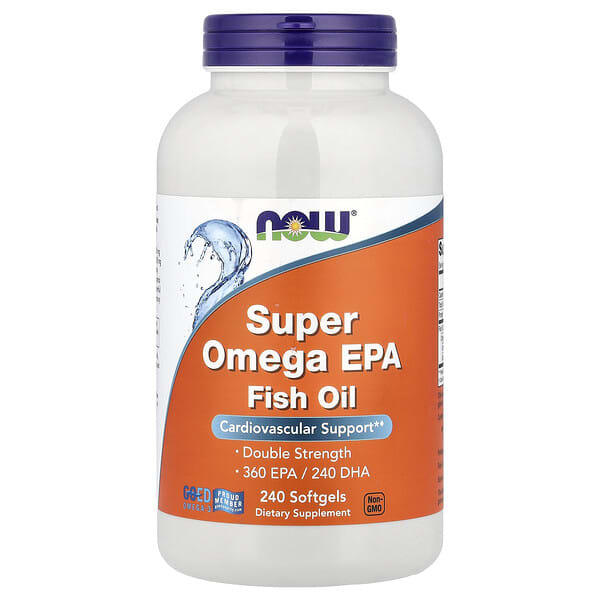 NOW Foods, Super Omega EPA Fish Oil, 240 Softgels (1,000 mg per Softgel) — product photo 1