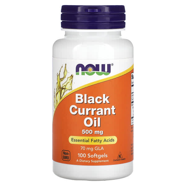 NOW Foods, Black Currant Oil, Schwarze-Johannisbeere-Öl, 500 mg, 100 Weichkapseln