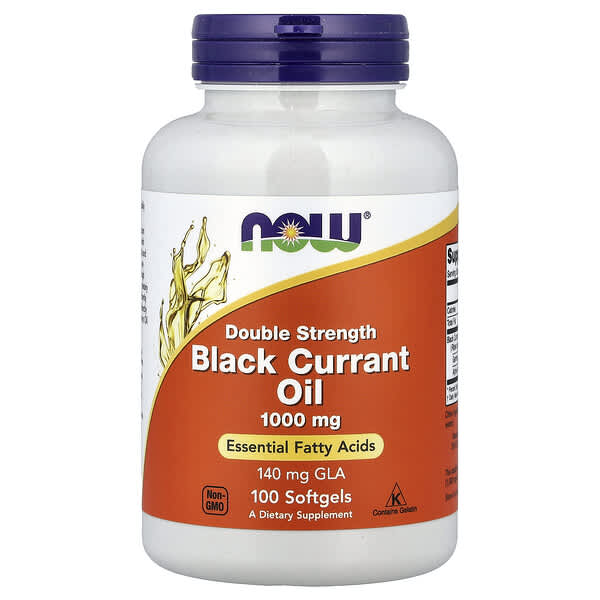 NOW Foods Black Currant Oil, 100 Softgels (1,000 mg per Softgel)