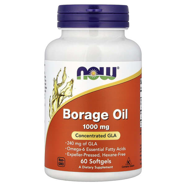 NOW Foods Borage Oil, 60 Softgels