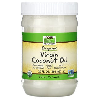 NOW Foods, Real Food, Organic Virgin Coconut Oil, 20 fl oz (591 ml)