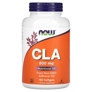 NOW Foods, CLA, 800 mg, 180 Cápsulas Softgel