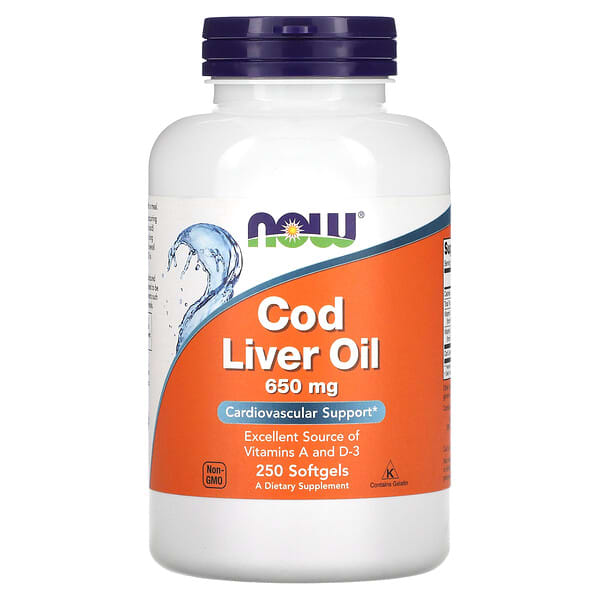 NOW Foods, Cod Liver Oil, 650 mg, 250 Softgels