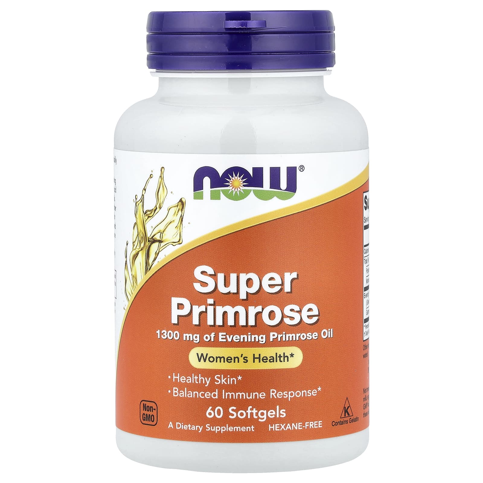 NOW Foods, Super Primrose, примула, 60 капсул