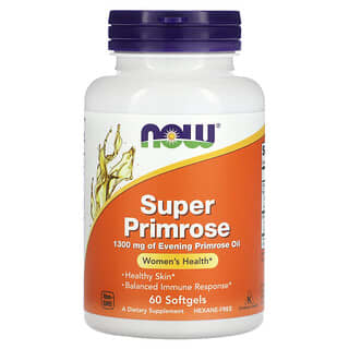 NOW Foods, Super Primrose, Evening Primrose Oil, 1,300 mg, 60 Softgels