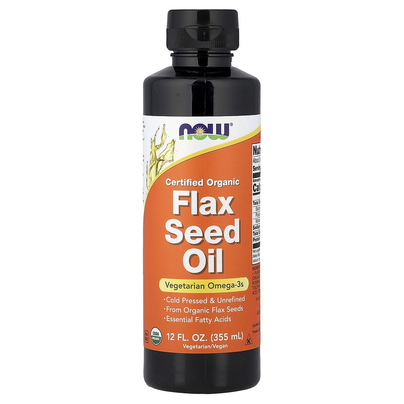 Certified Organic Flax Seed Oil, 12 fl oz (355 ml)