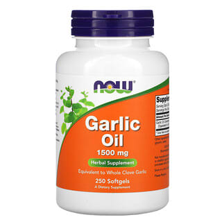 NOW Foods, Garlic Oil, 1,500 mg, 250 Softgels