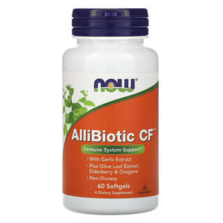 NOW Foods, AlliBiotic CF, 60 cápsulas blandas