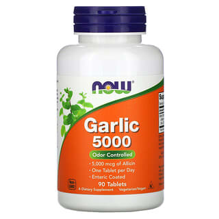 NOW Foods, Garlic 5000, 90 comprimés