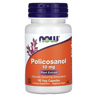 NOW Foods, Поликозанол, 10 мг, 90 растительных капсул
