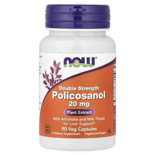 NOW Foods, Policosanolo, 20 mg, 90 capsule vegetali