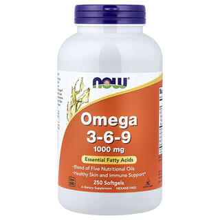 NOW Foods, Omega-3, -6 y -9, 250 cápsulas blandas
